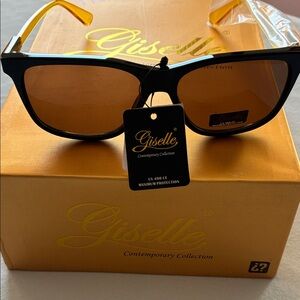 Giselle Black and Gold Women's Sunglasses